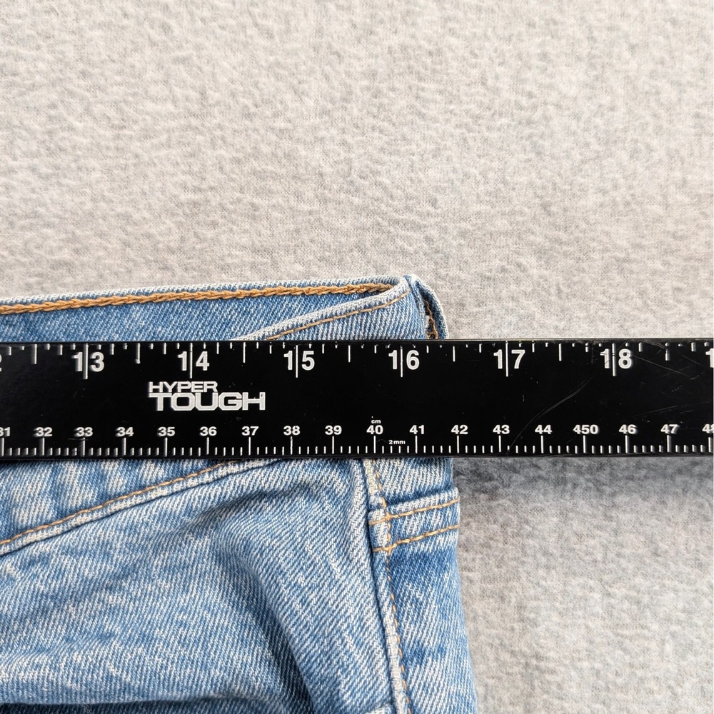 Levis Premium Wedgie Straight Jeans Light Wash High Rise Button Fly 32x25 - Picture 4 of 13